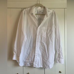 Frank & Eileen JOEDY BOYFRIEND BUTTON-UP SHIRT WHITE SUPERLUXE XL